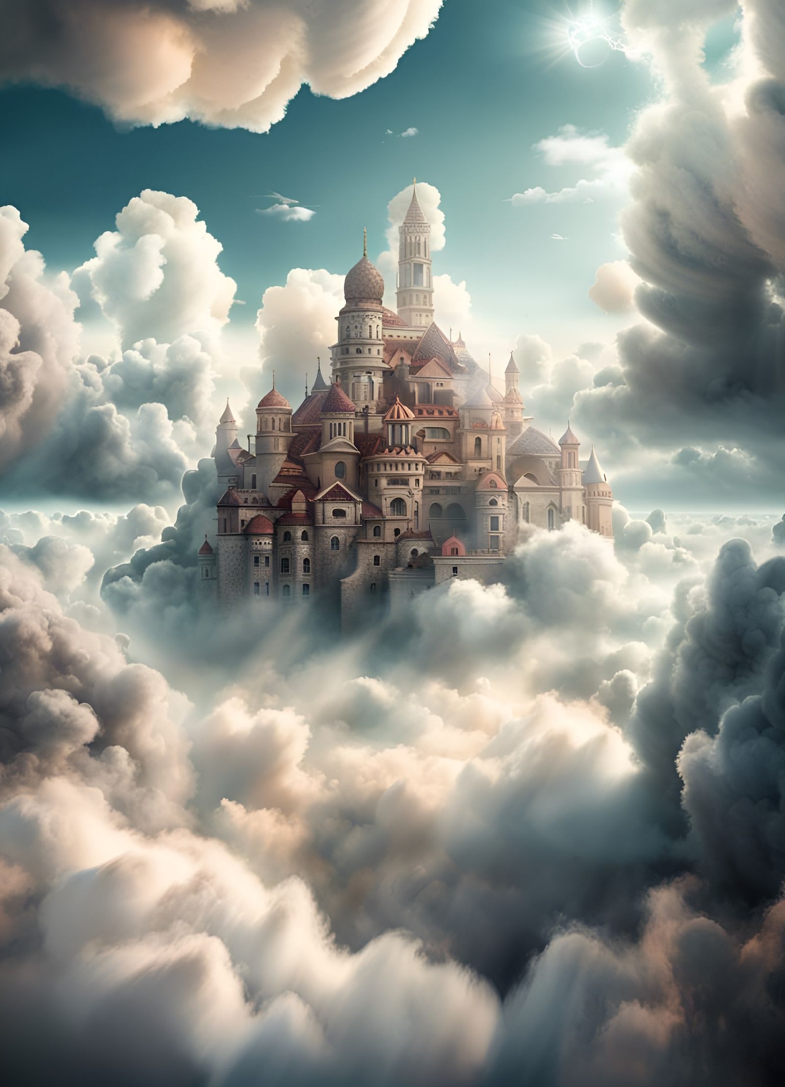 Ethereal Cloud City: A Fantasy Concept Art