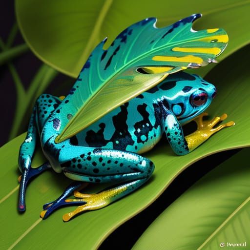 Poison Dart Frog - carrying his own shade?