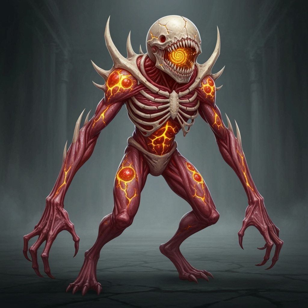 The Towering Shatterlord with Molten Gold Fractures