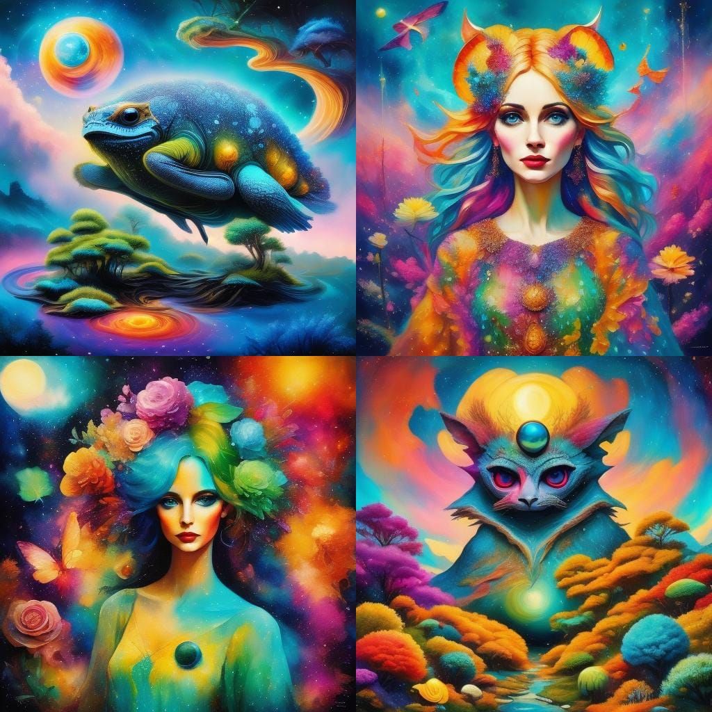 Magical Surrealism in Alcohol Ink and Oil Paint