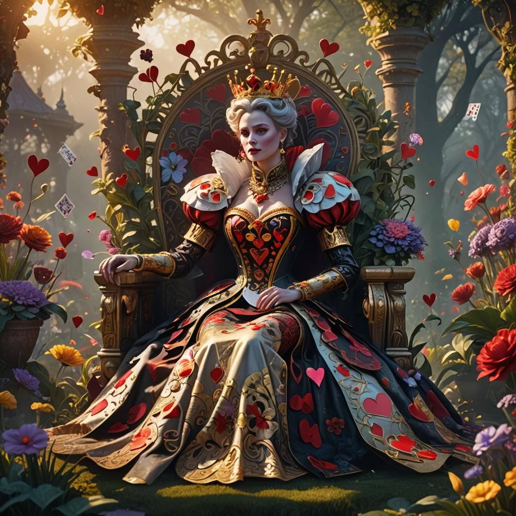 Queen of Hearts in Twisted Magical Garden