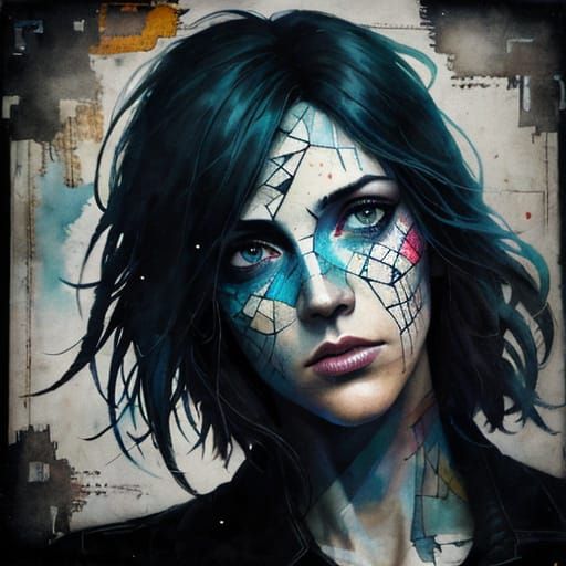 Ethereal Phantom Eyes in Double Exposure Art