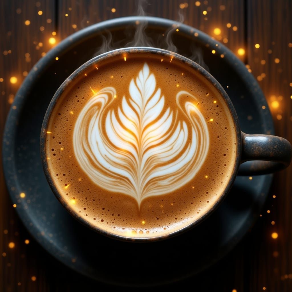 Magical Coffee Art Comes Alive in Cozy Cafe