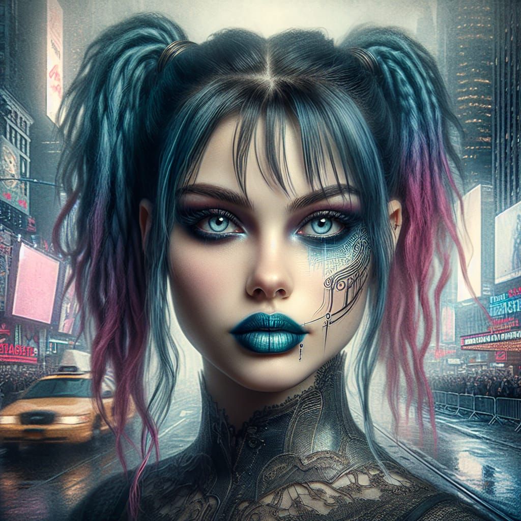 Gritty, Hyperrealistic Beauty in Gilded Age Style