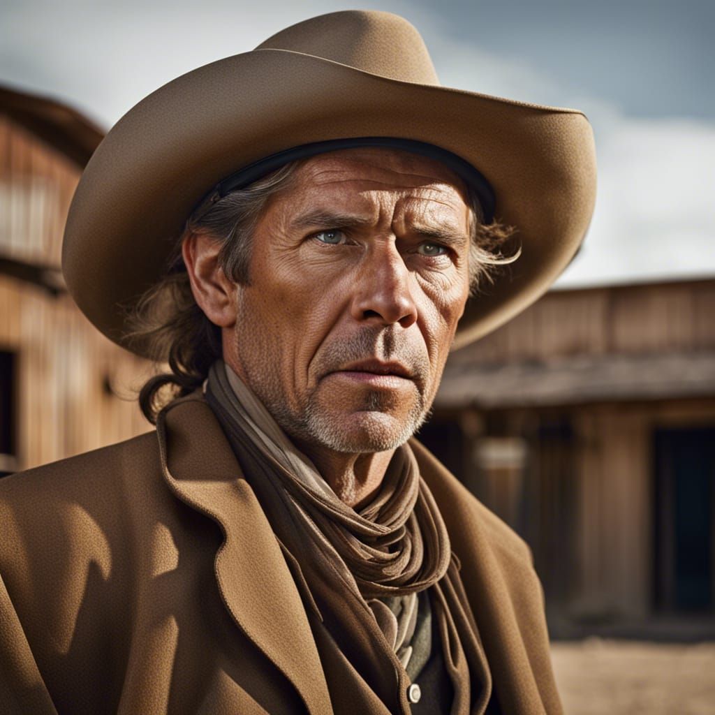 Gunslinger Portrait in Ghost Town, Professional Photography
