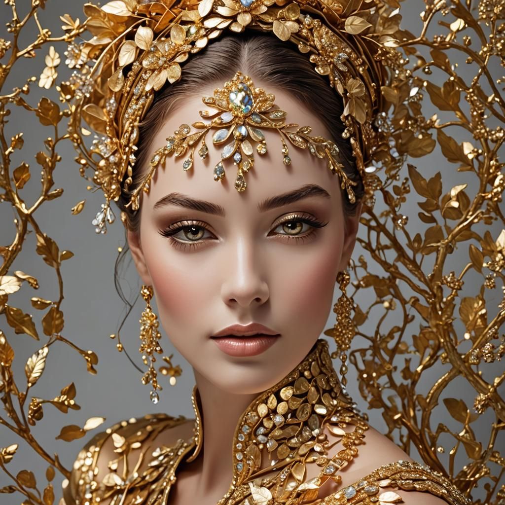 Luxurious Gold Splash Art with Glittering Trails