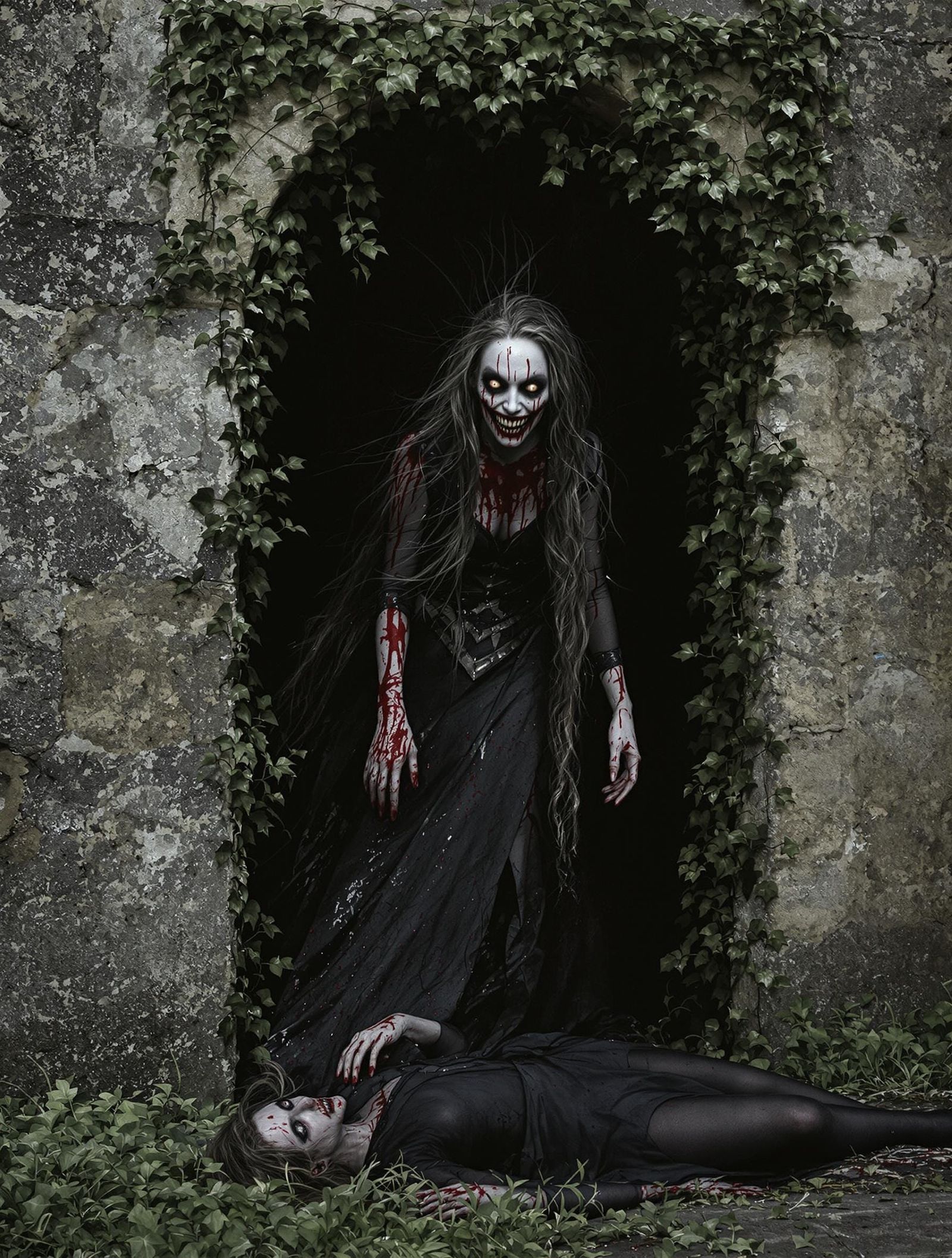 Dark, Gothic Rapunzel Haunts in Haunting Portrait