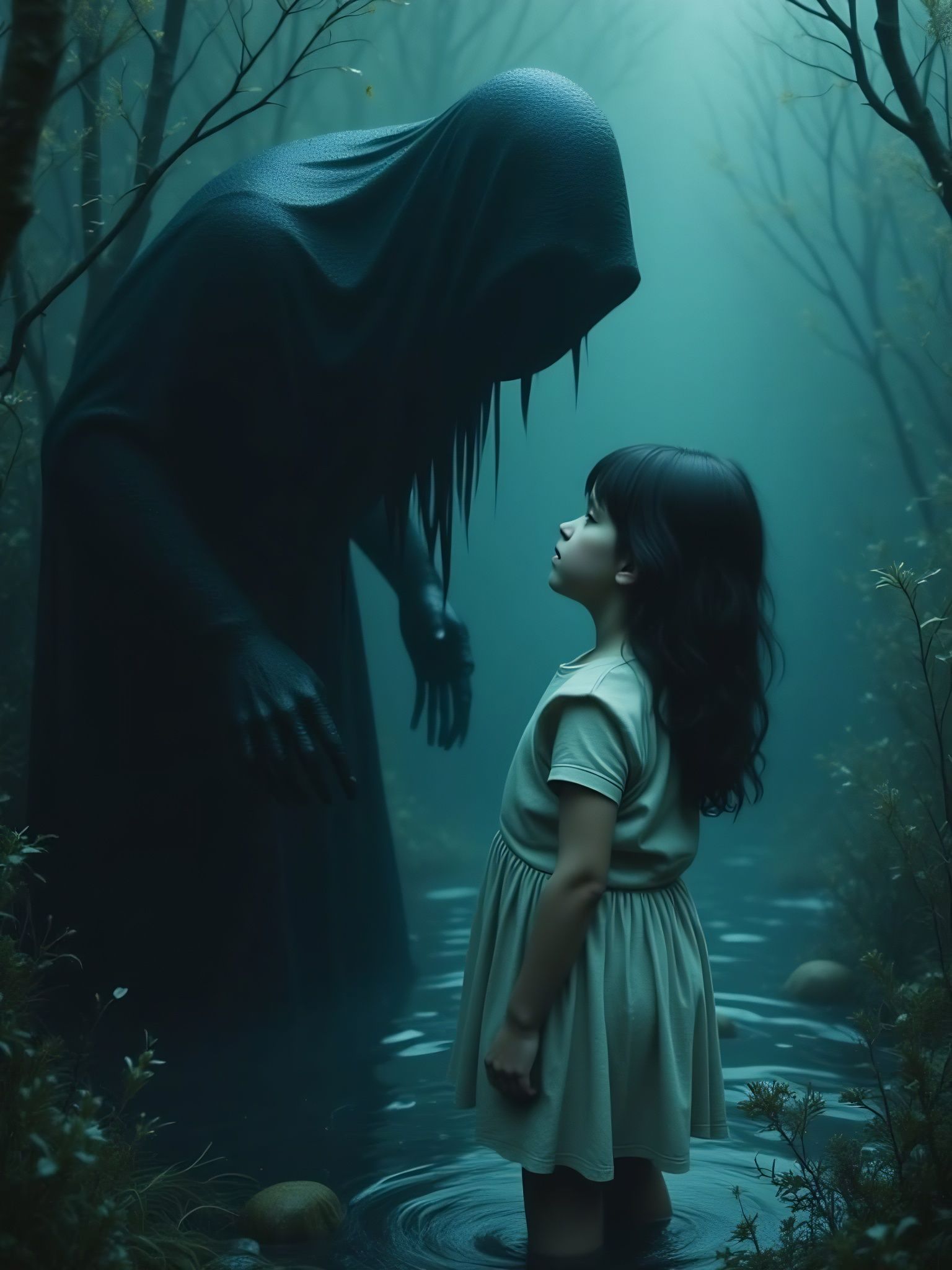 Ethereal Girl Led by Ghost to Mysterious Waters