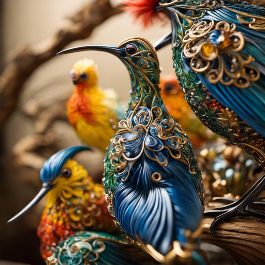 Decorative Glass Birds