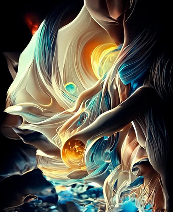 Luminescent Gemstones Forming in a Fiery Heart