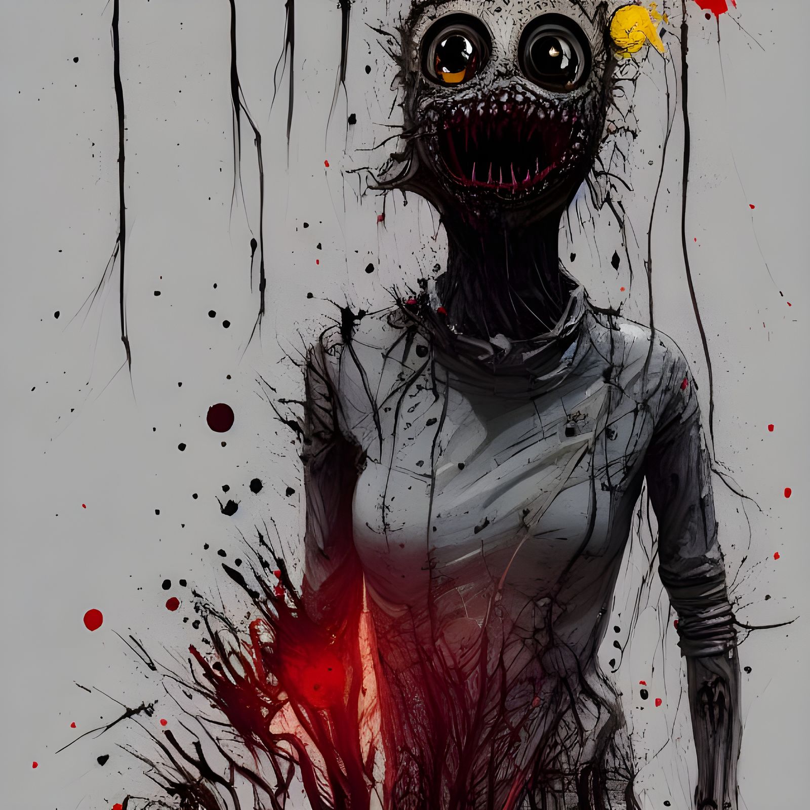 Terrifying Don't Hug Me I'm Scared Horror Scene