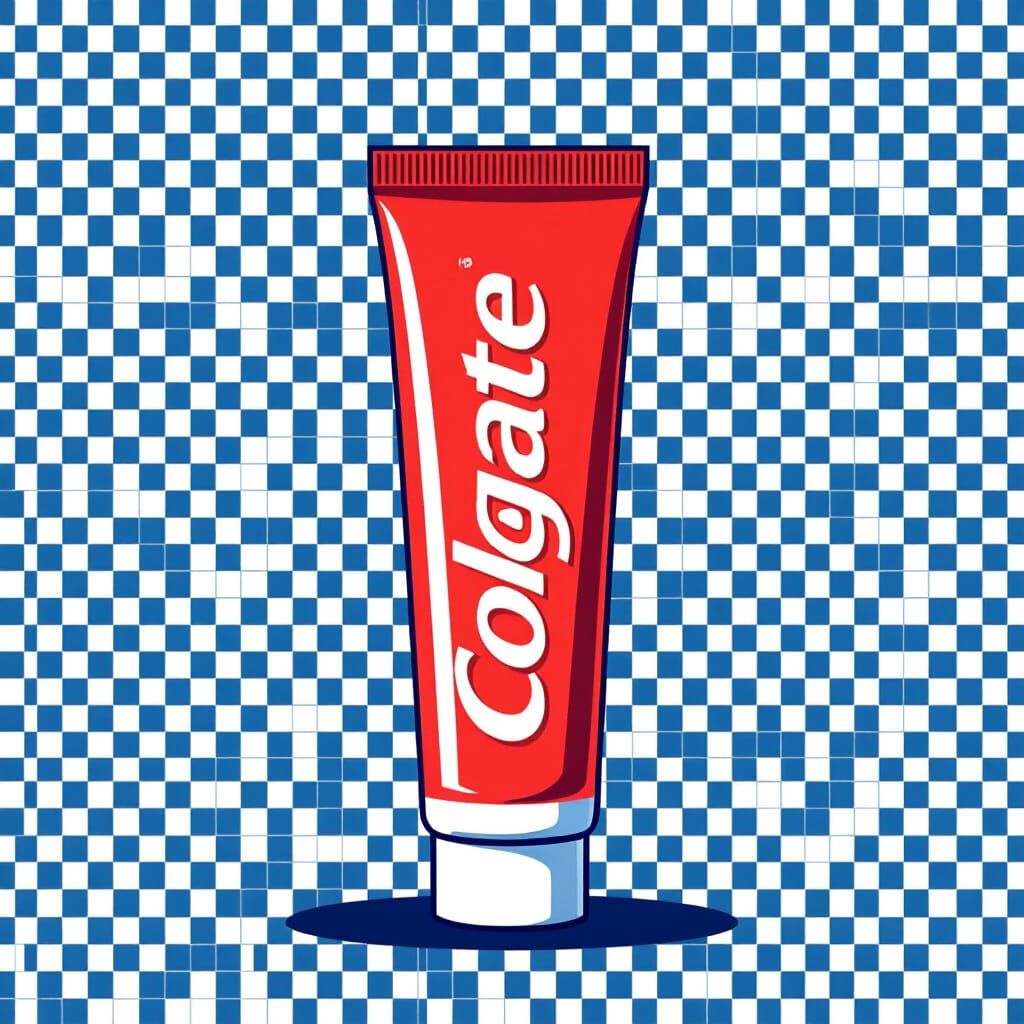 Monopoly Style Colgate Toothpaste Vector PNG