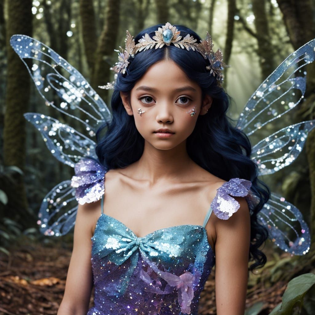 Whimsical Fairies Dazzle with Iridescent Sequins
