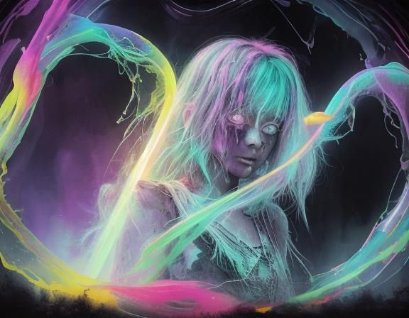 Creepy Psychedelic Aetherpunk Dreamscape with Dark Well