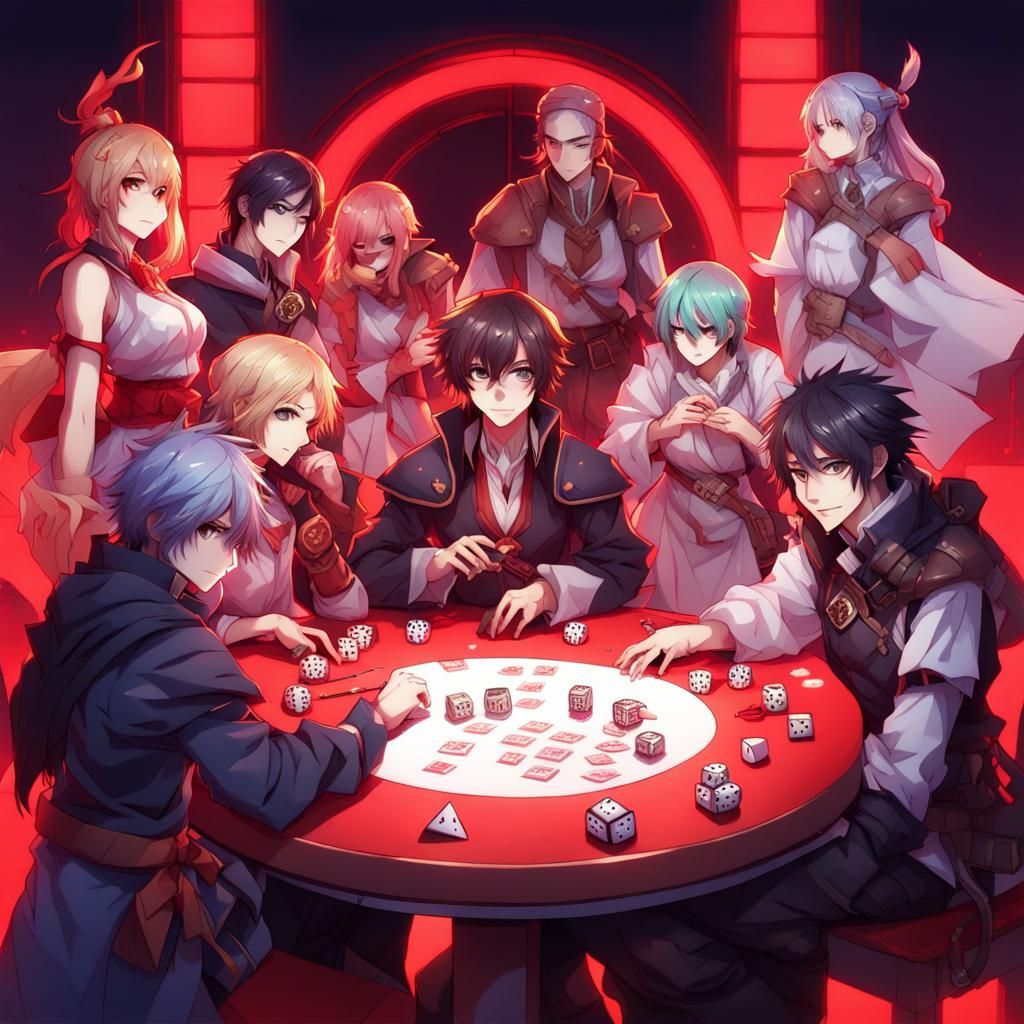 Fantasy Cosplay D&D Game Night in Anime Style