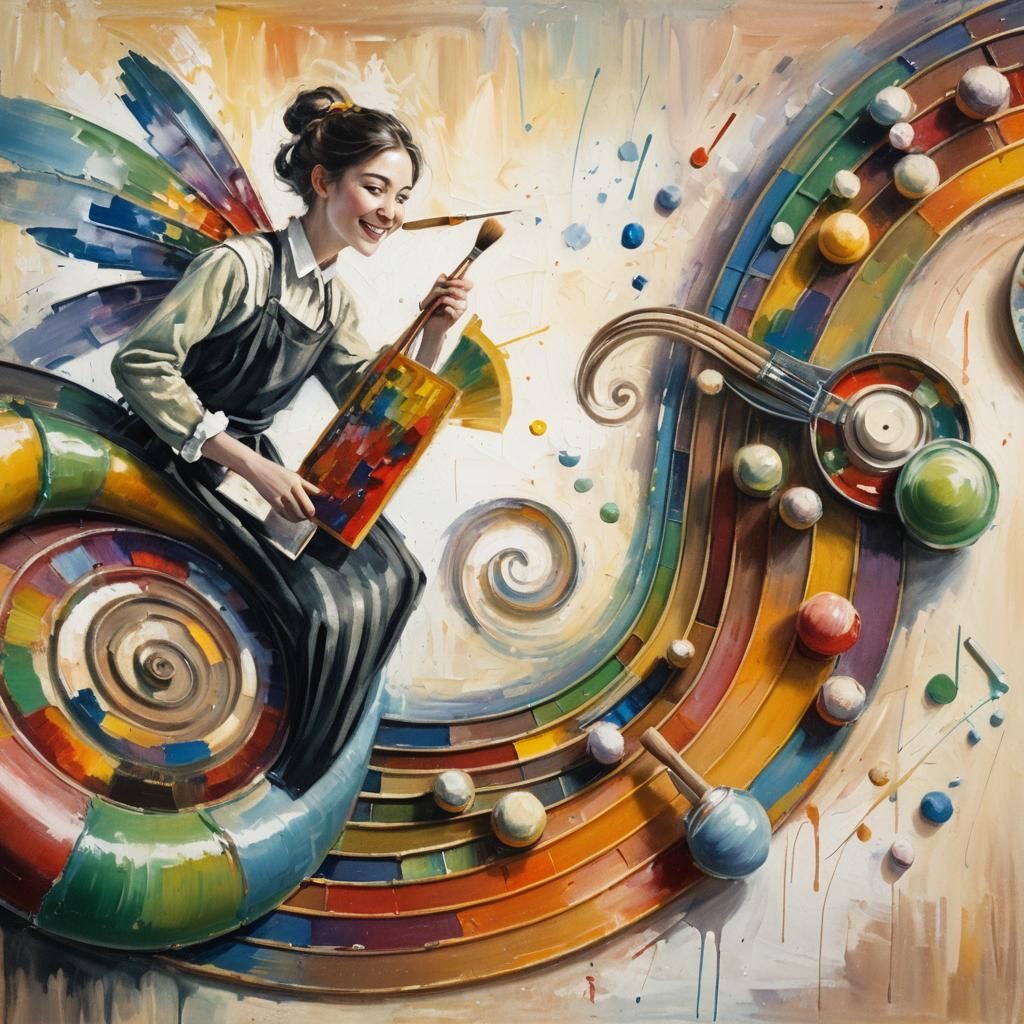 Young Artist Portrait in Impressionist Style