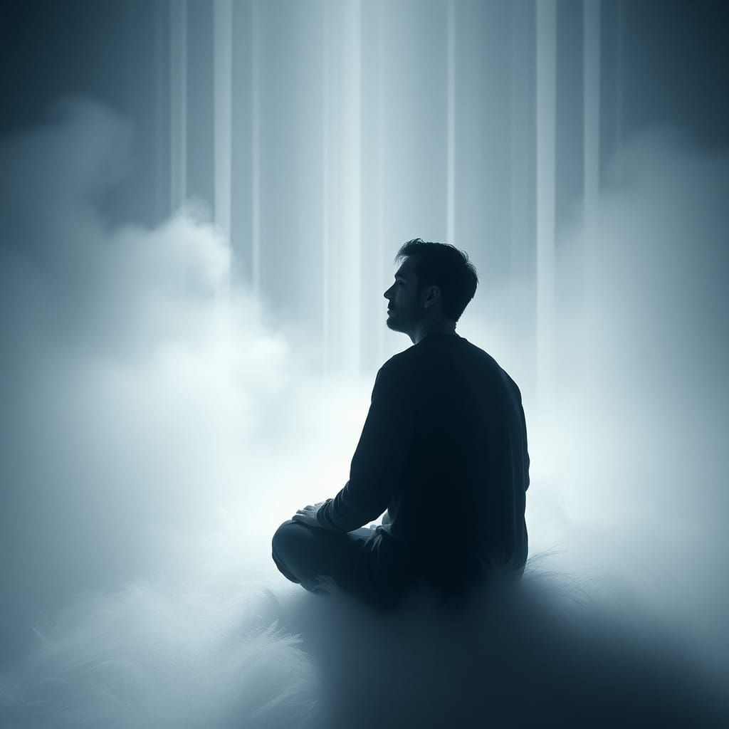 Ethereal Contemplation in a Surreal Realm