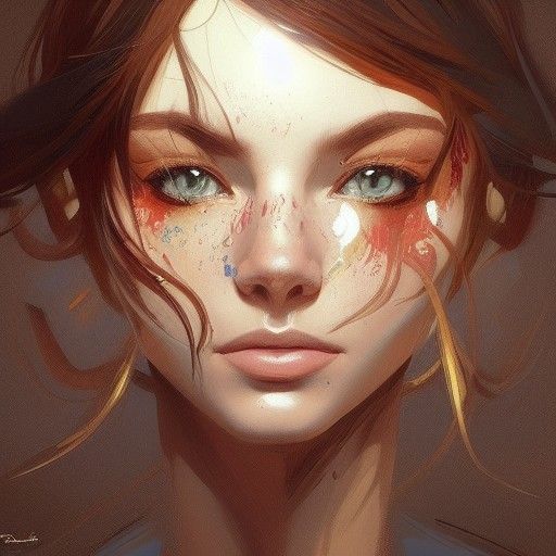 Detailed Cat Portrait in Art Nouveau Style