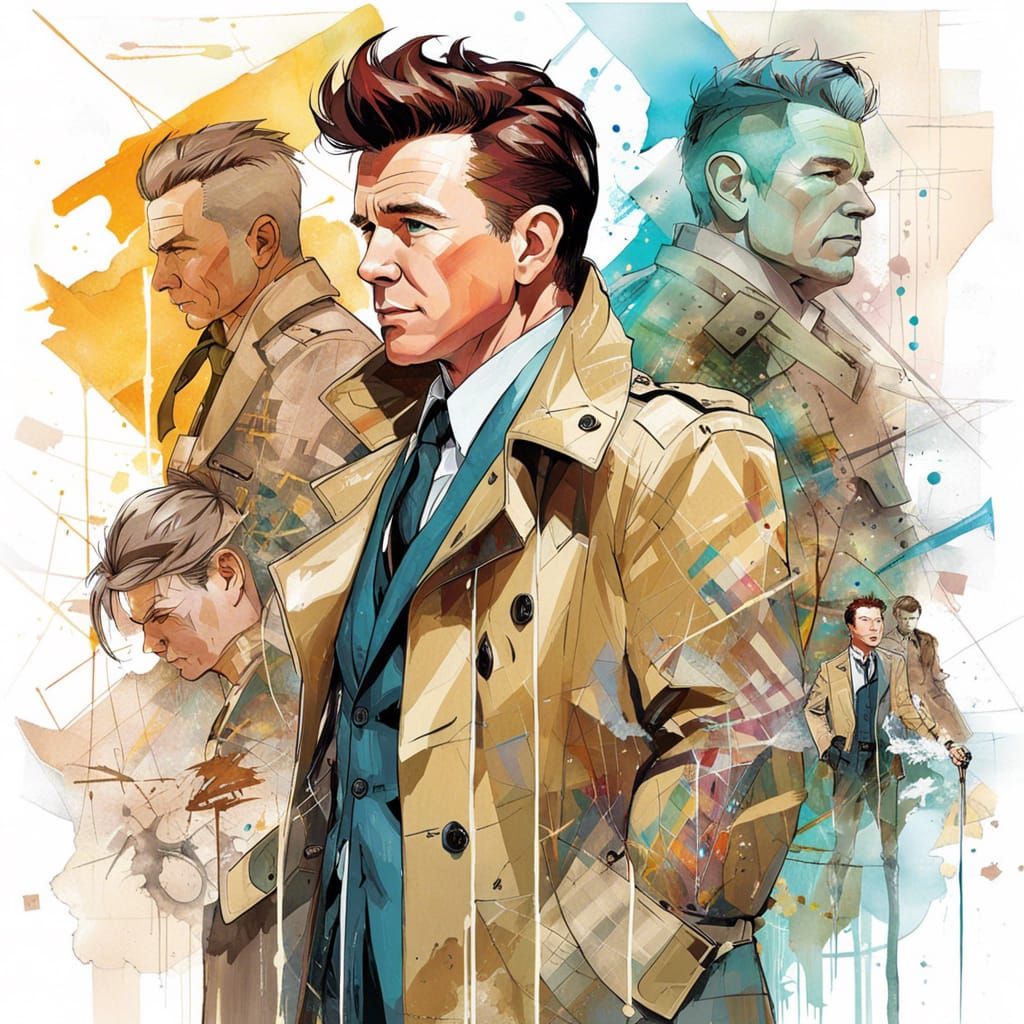 Anime Portrait of Detective Rick Astley