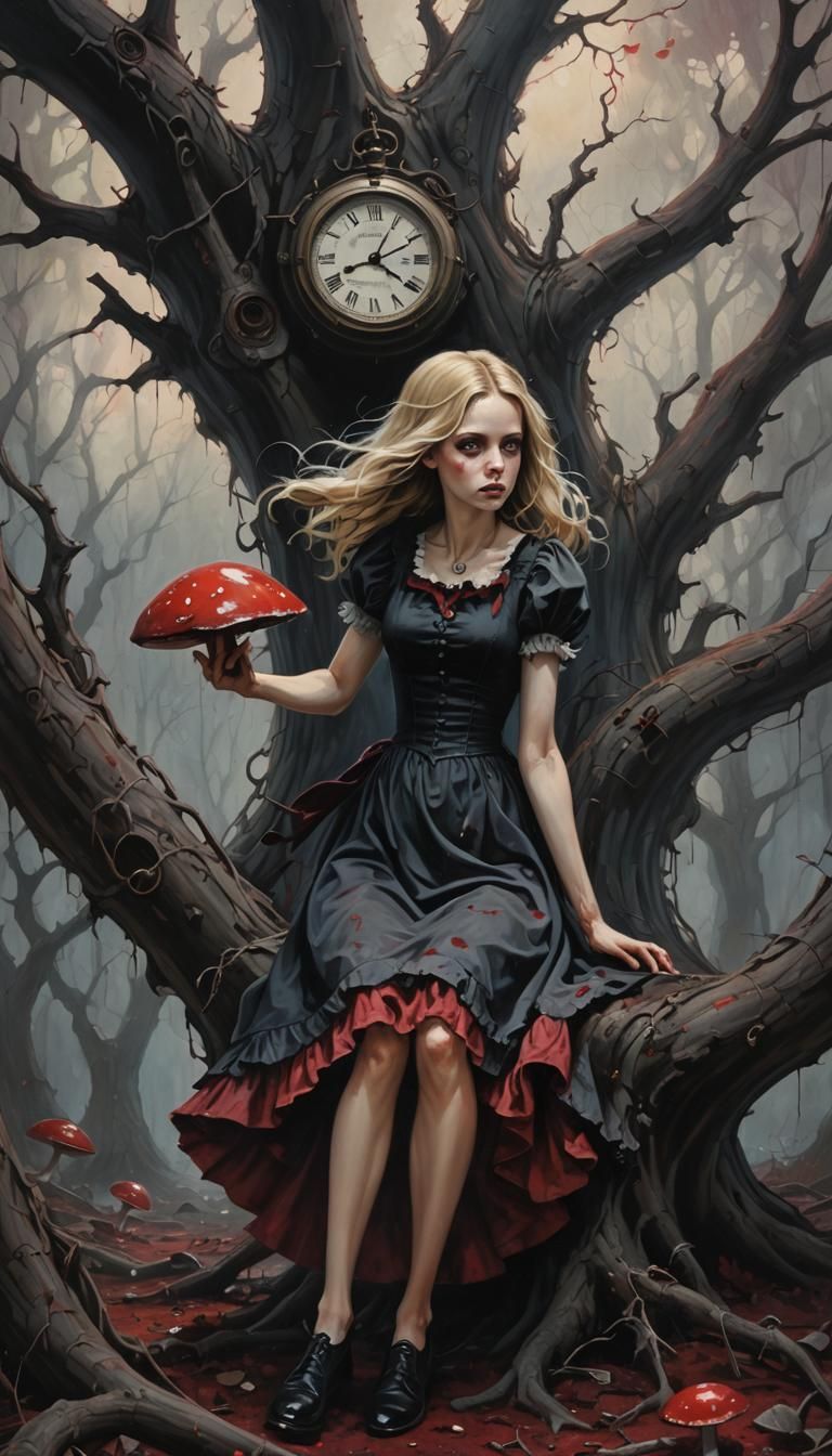 Goth Alice in Wonderland