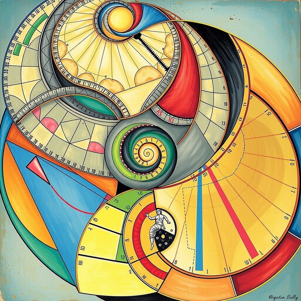 Abstract Mathematical Curves and Spirals Rendered