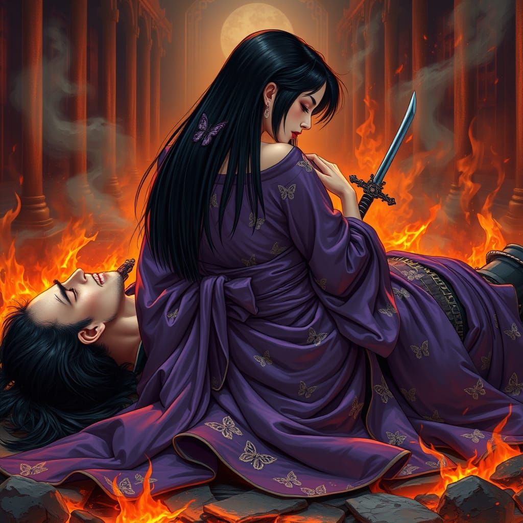 Warlord's Twilight: A Noble Warrior's Final Moment