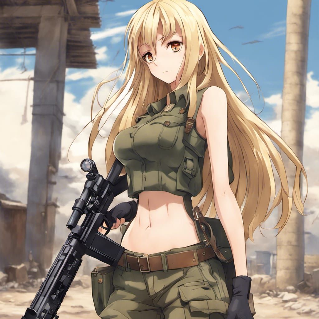 Anime Italian Girl with Rifle