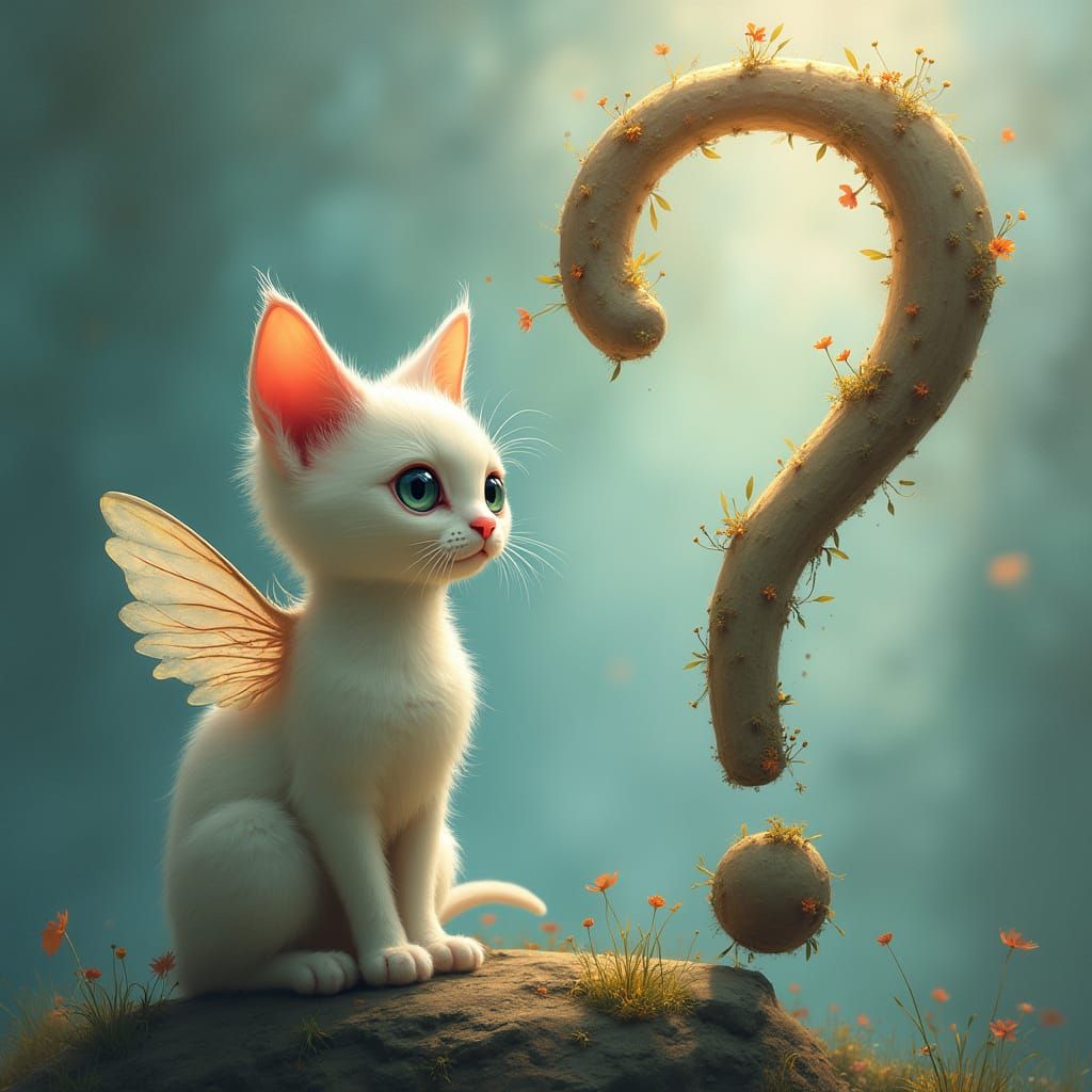 Enchanted Feline Amidst Celestial Ruminations