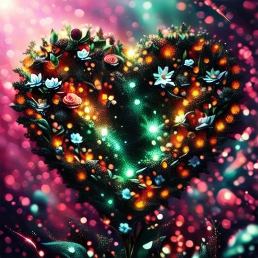 Shimmering Black Roses in Bloom