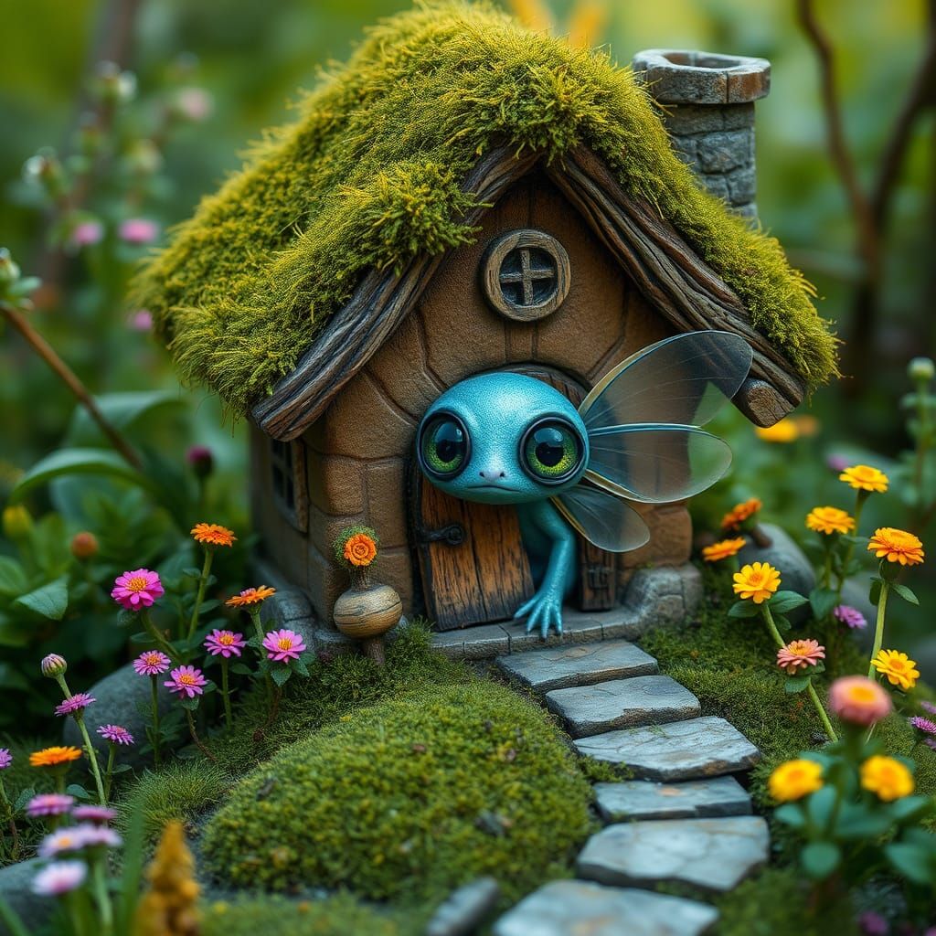 Faerie Home in Golden Light