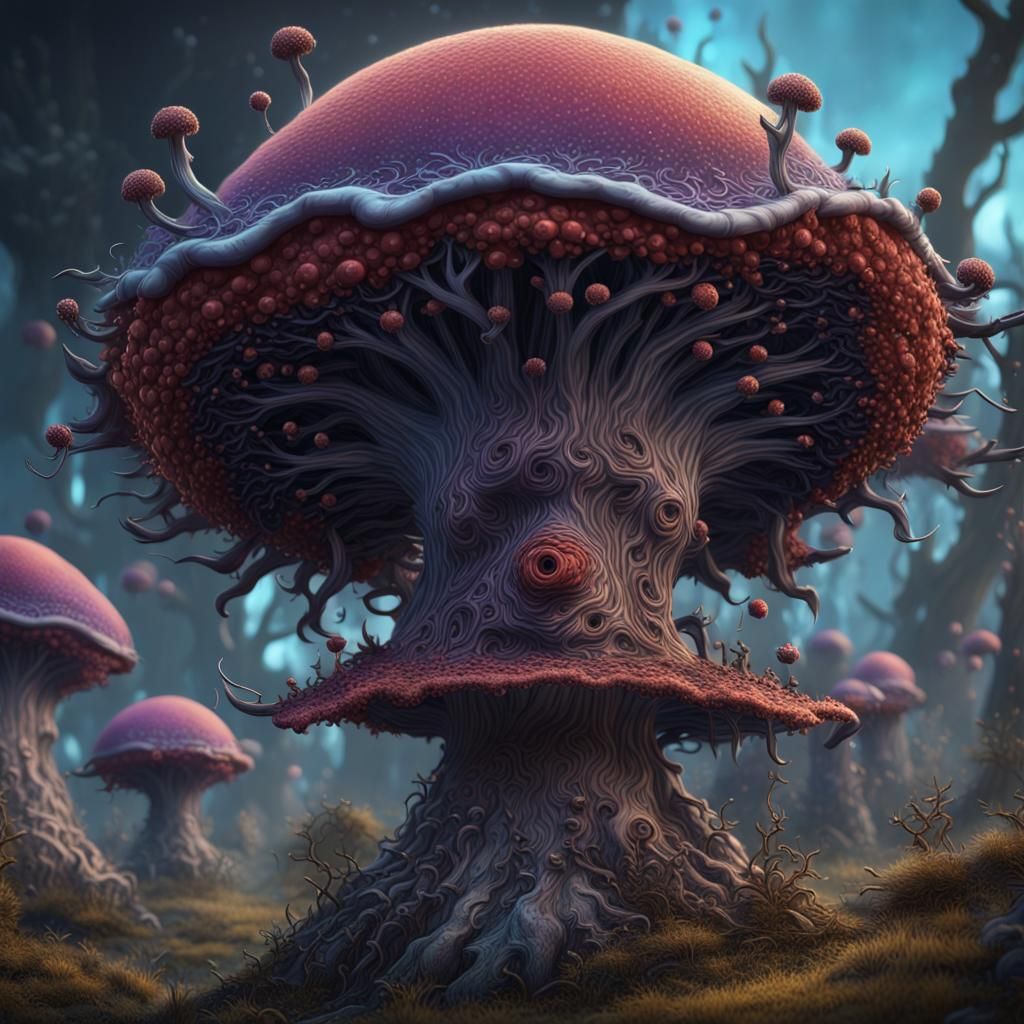Detailed Spore Witch Fantasy Concept Art