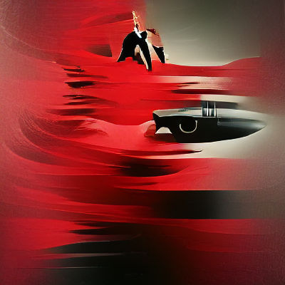 James Bond: Black and Red Spy Thriller Art