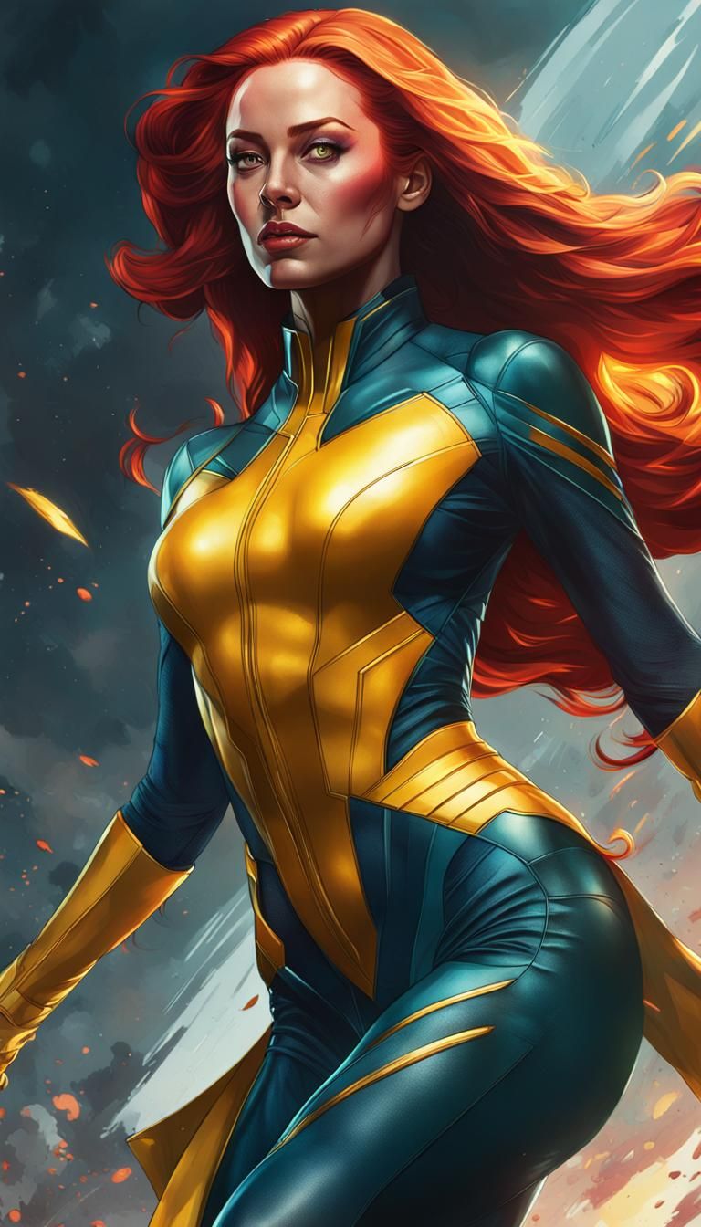 Jean Grey x men Flying