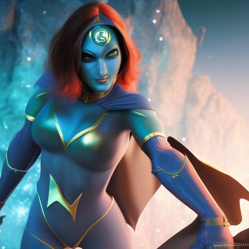 DC Anima Superheroine: Detailed Matte Painting