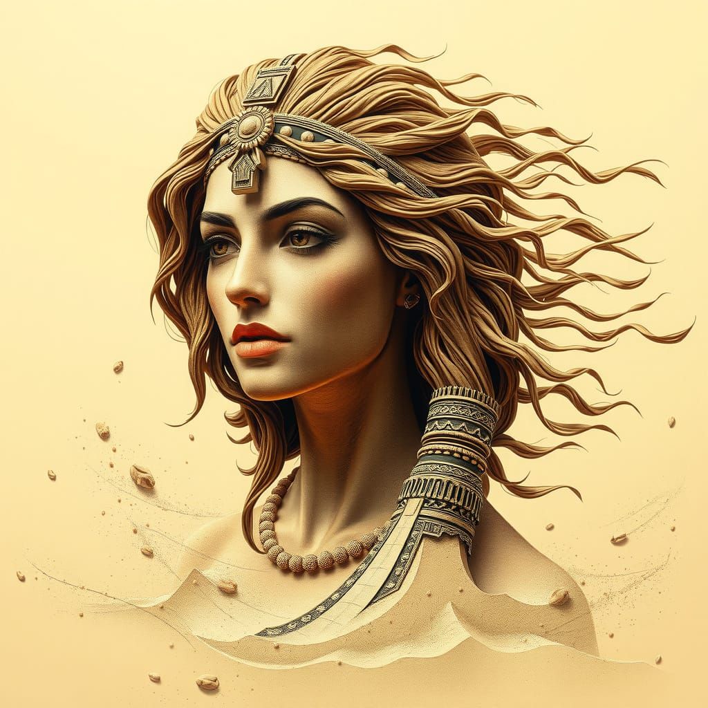 Eroded Sand Sculpture Reveals Ancient Goddess in Intricate, ...