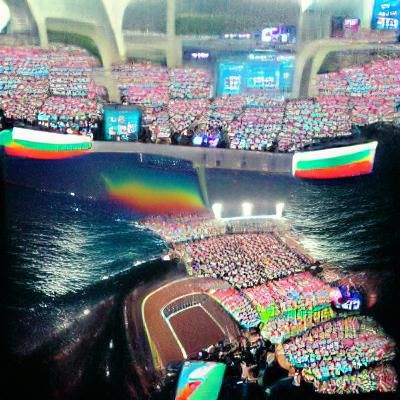 Rainbow Ocean Dreamscape: A Colorful Seascape