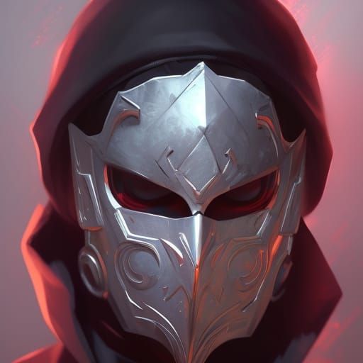 Masked Character Portrait in RPG Fantasy Style