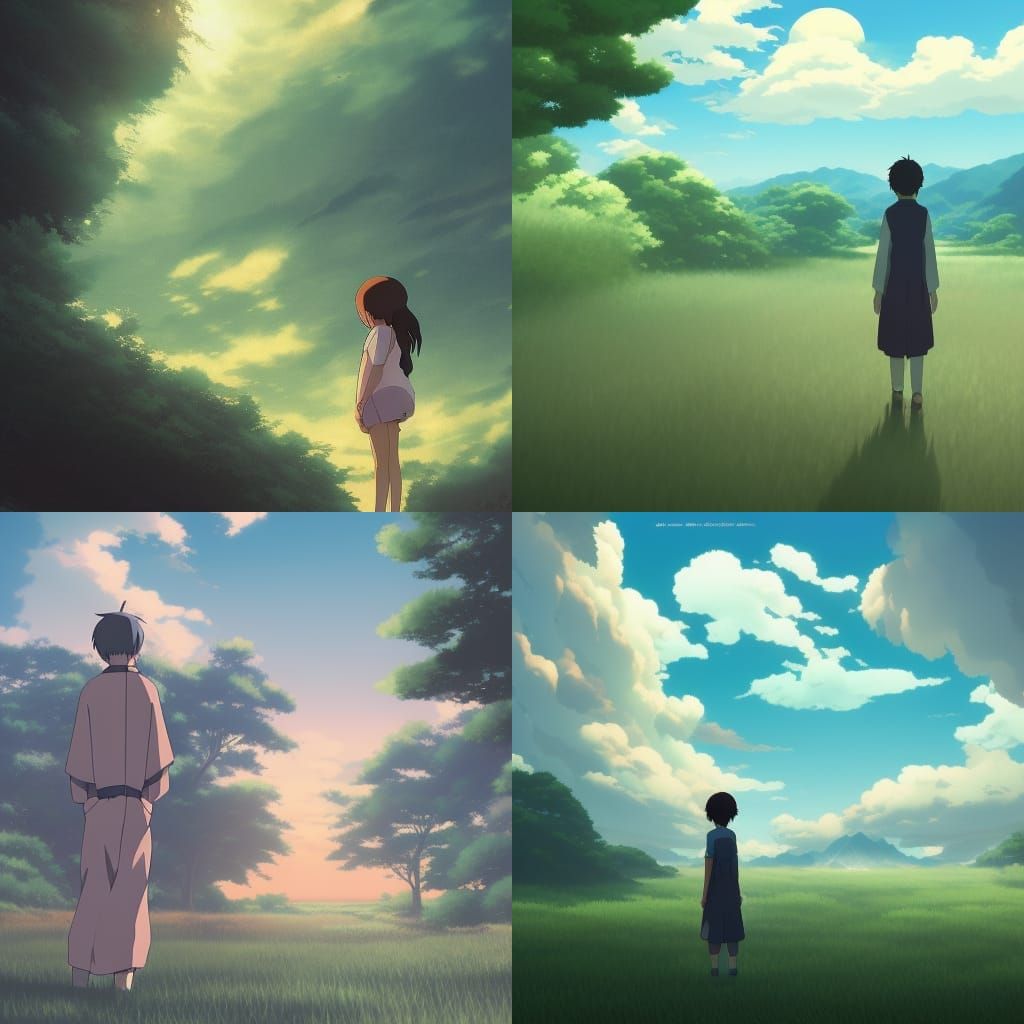 Anime Key Visual in Studio Ghibli Style