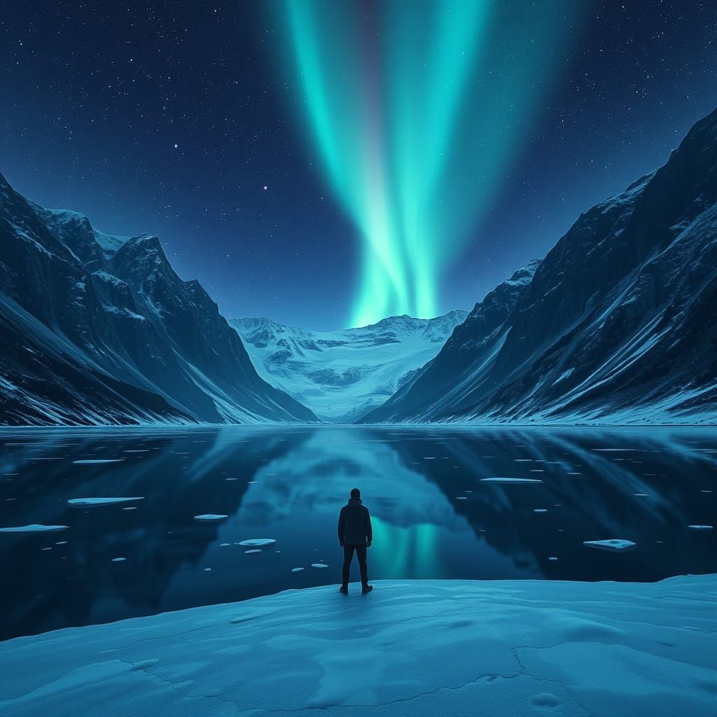 Frozen Serenity in Alpenglow