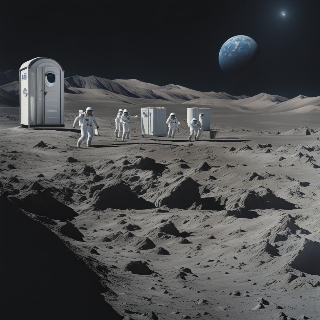 Astronauts Lunar Porta-Potty: A Humorous Advertisement