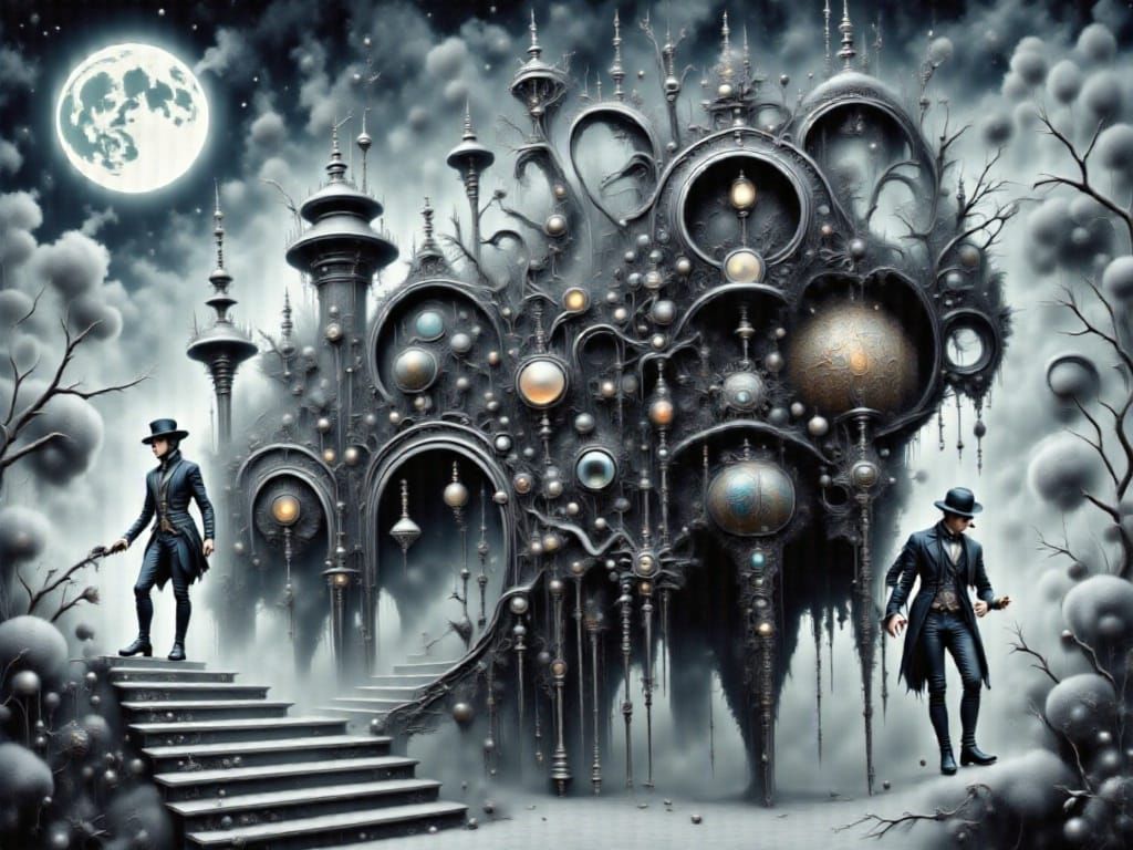 Steampunk Expedition on Everest in Victorian Gothic Style