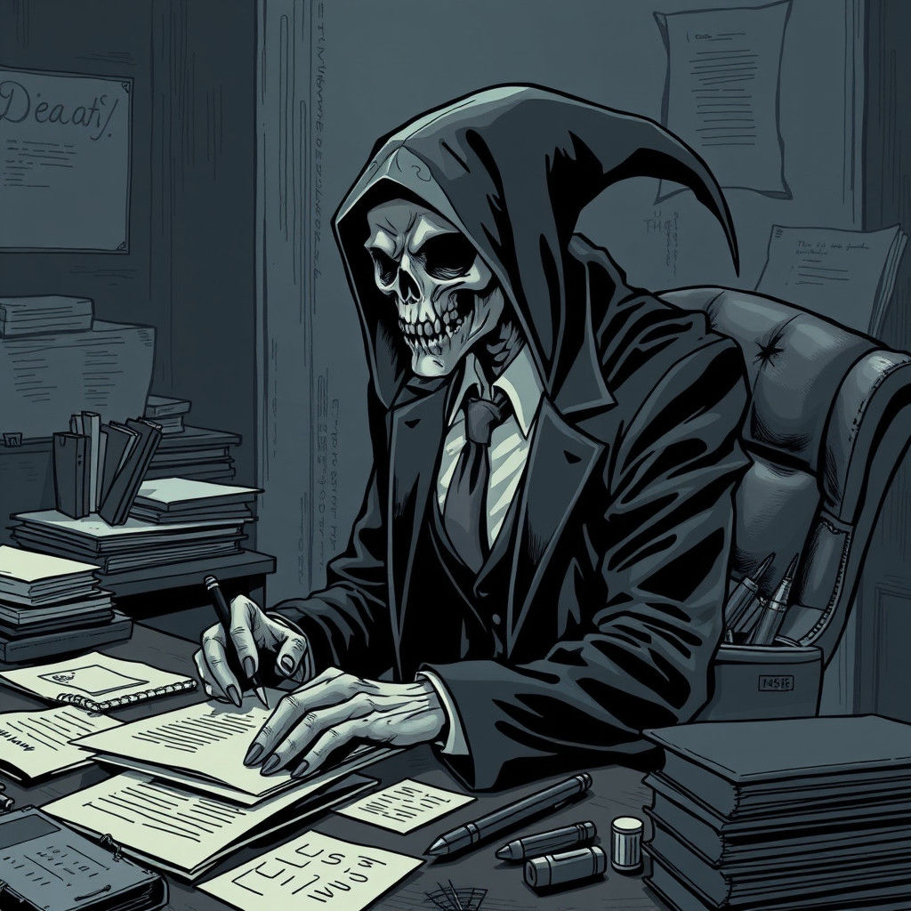 Death as a Businessman in Comic Book Art