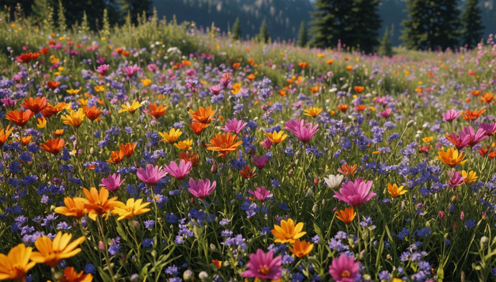 Hyperrealistic Wildflower Field in High Resolution