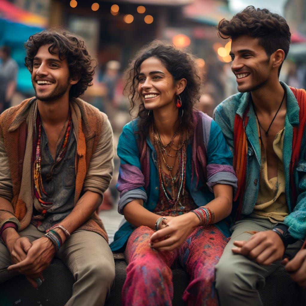 Candid Street Scene with Doctors, Photojournalistic Style