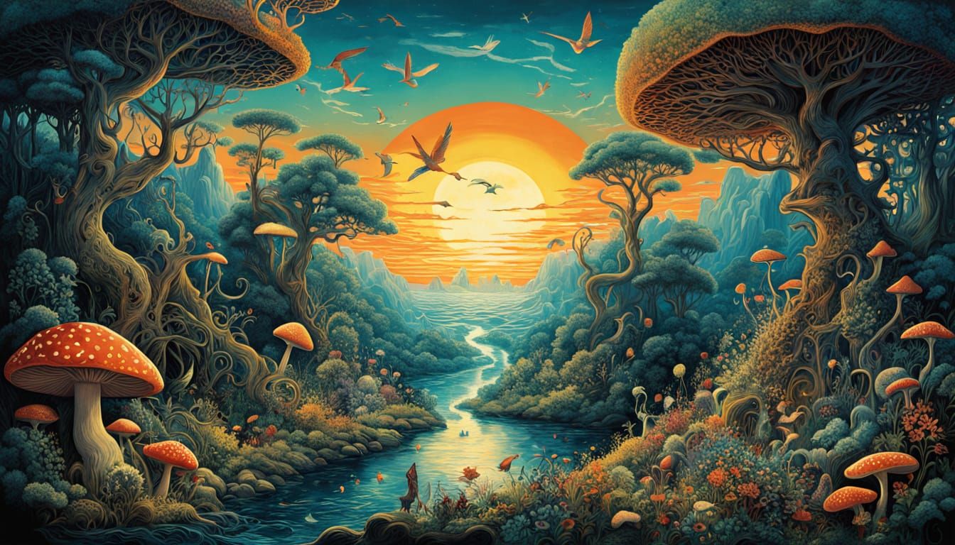 Glowing Human Bio Art in Cyberpunk Style