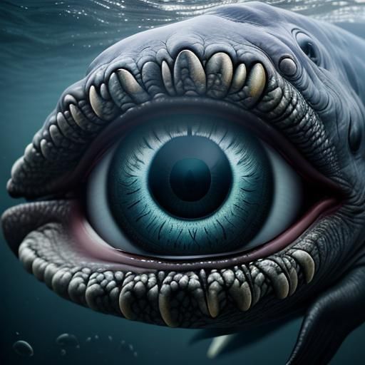 Gigantic One-Eyed Whale Stares Intently, Professional Photog...