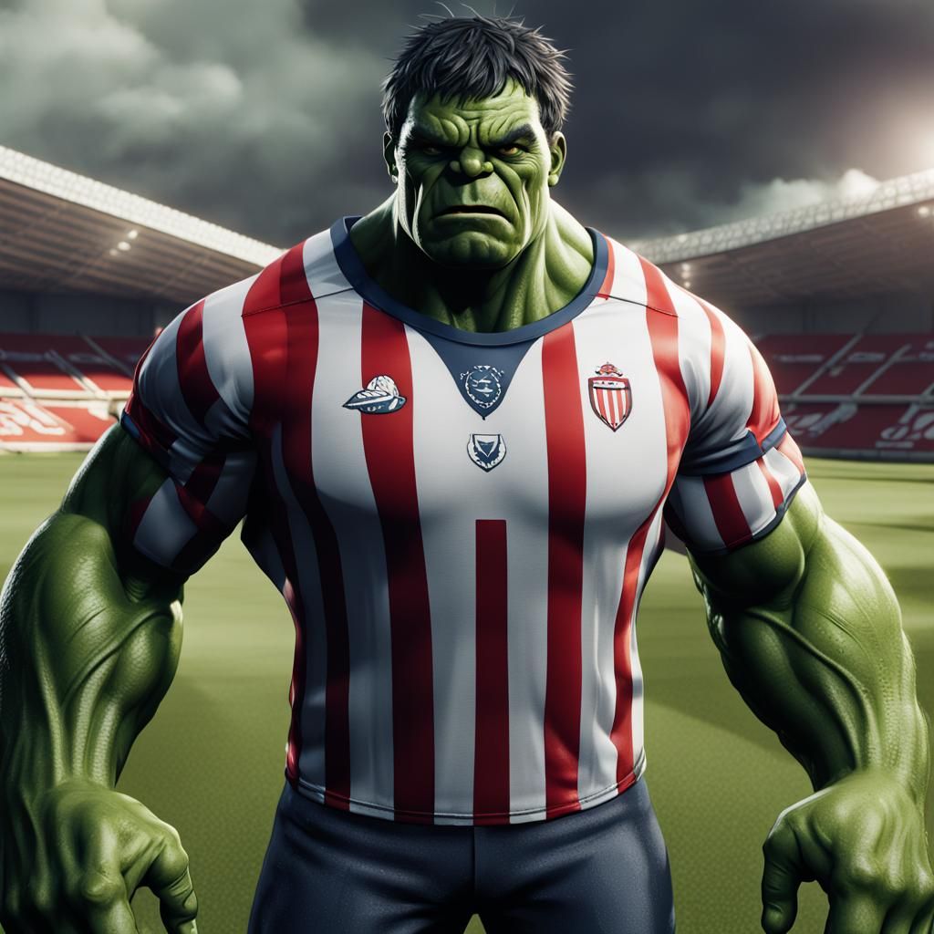 Incredible Hulk in Southampton Jersey: Detailed Matte Painti...