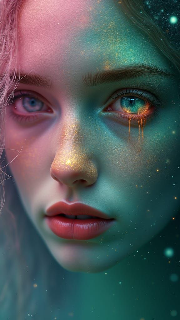 Ethereal Goddess in Cosmic Harmony