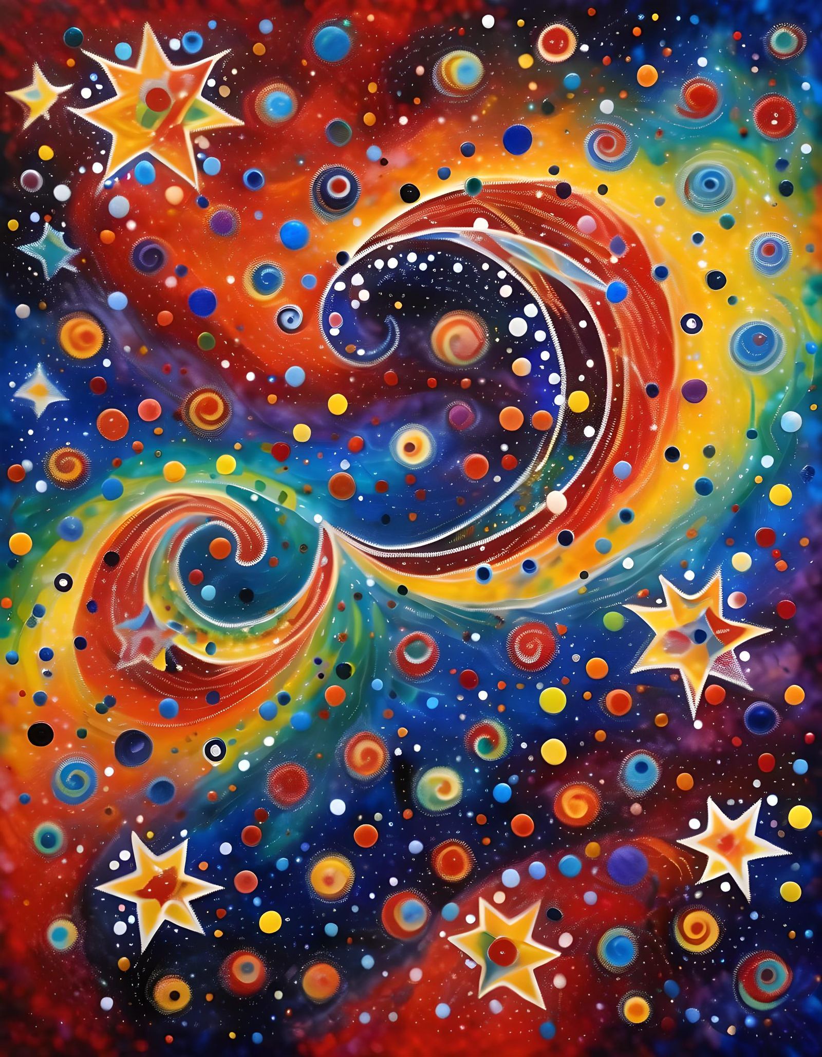 Vivid Star Nursery Songline as Dreamtime Art