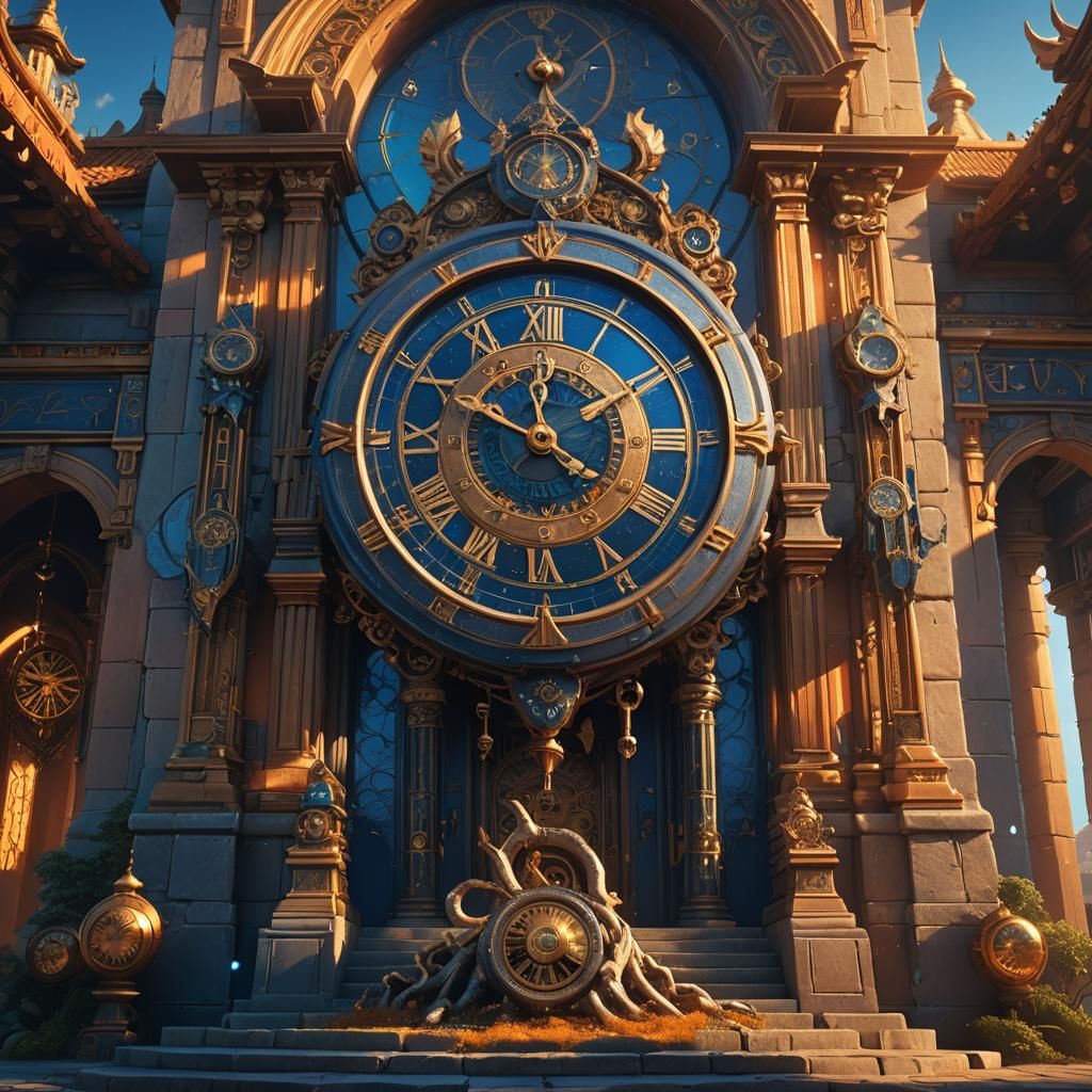 Clockwork Figure at the Temple of Time